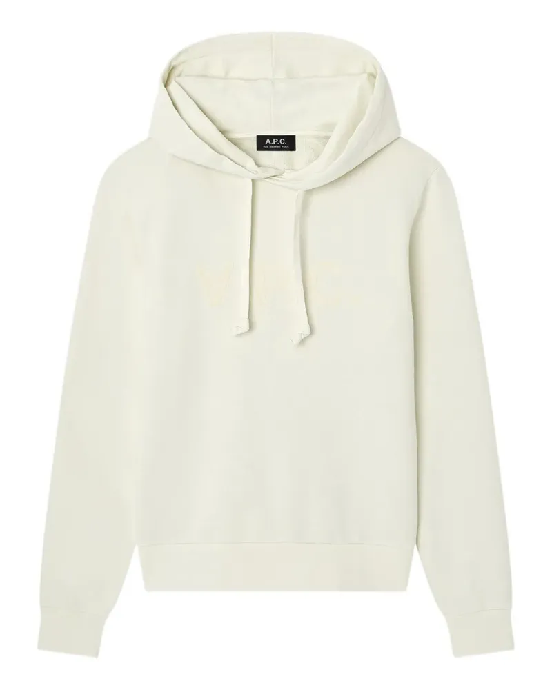 A.P.C. Hoodie mit beflocktem Logo - Nude Nude