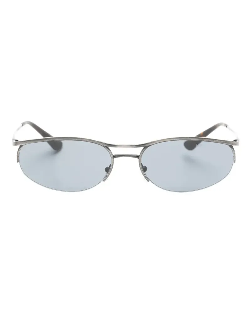Emporio Armani oval-frame sunglasses - Grau Grau
