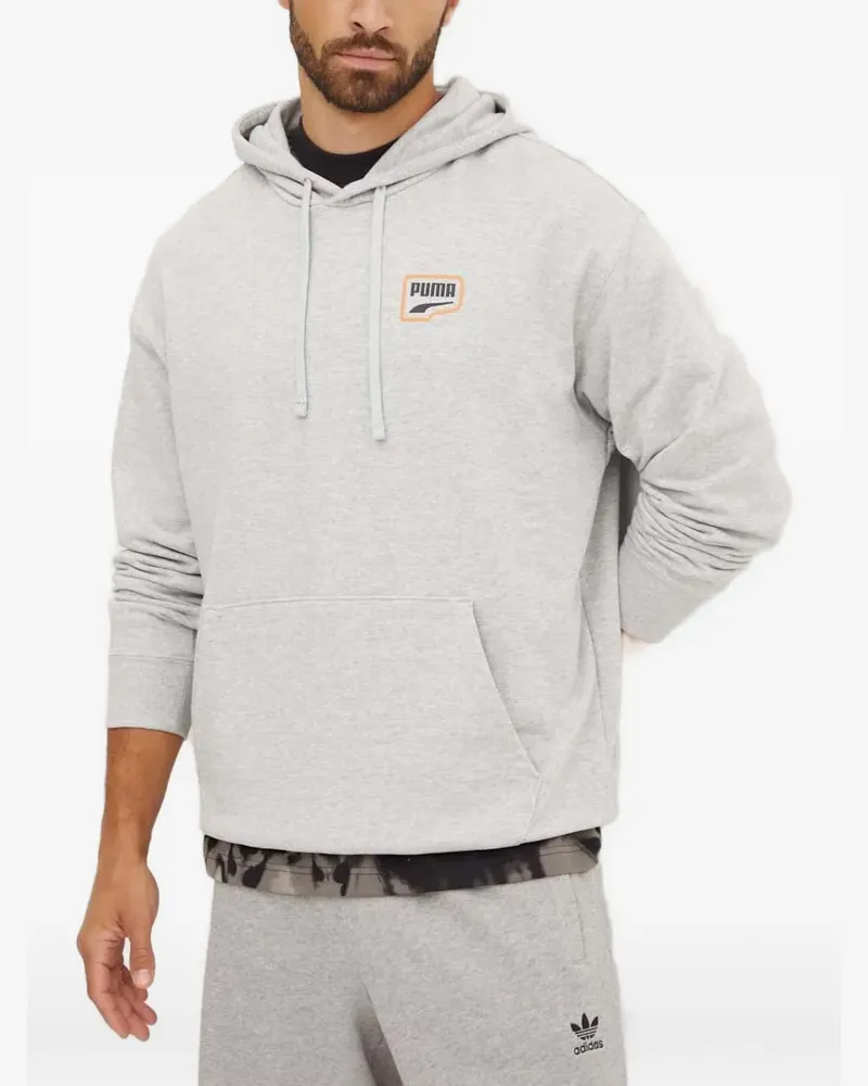 Puma Downtown graphic-print drawstring hoodie - Grau Grau