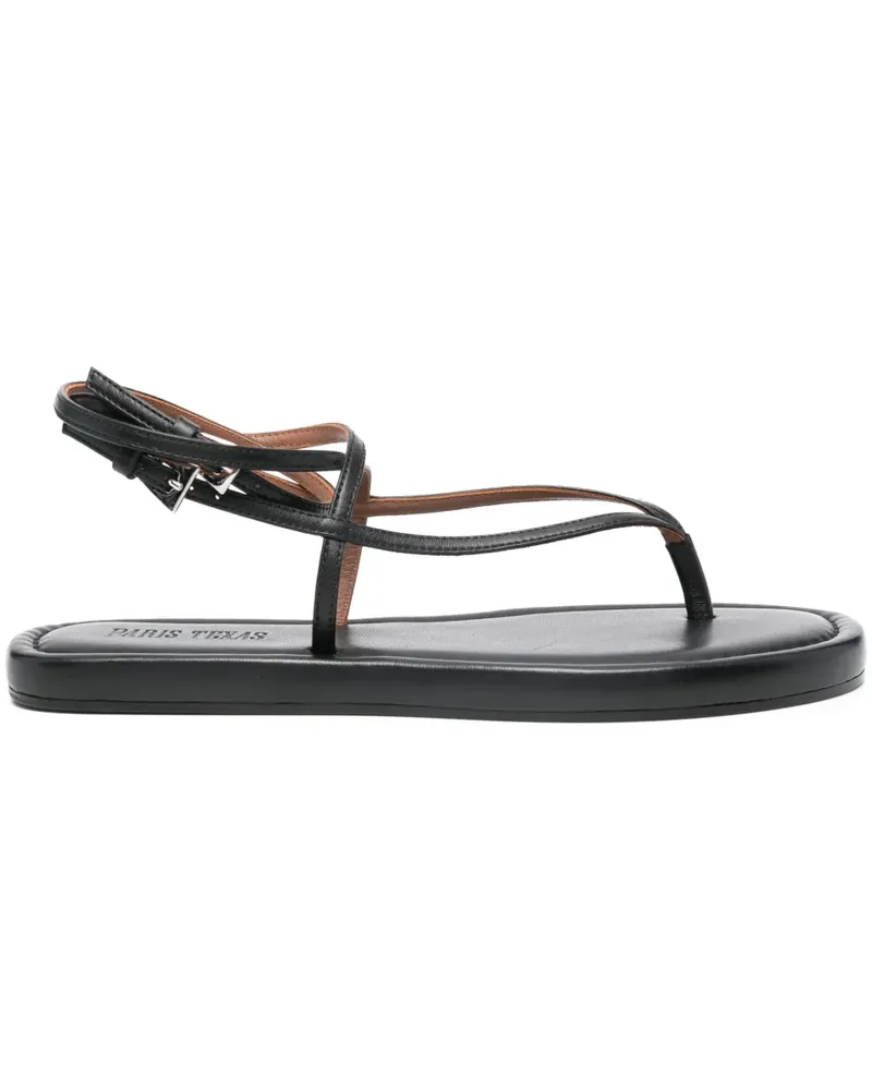 Paris Texas Sandalen aus Leder - Schwarz Schwarz
