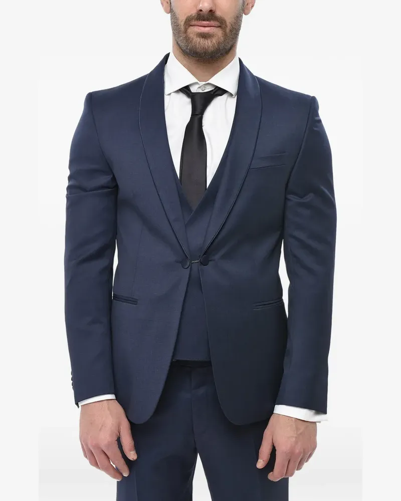 Corneliani shawl-lapel suit - Blau Blau