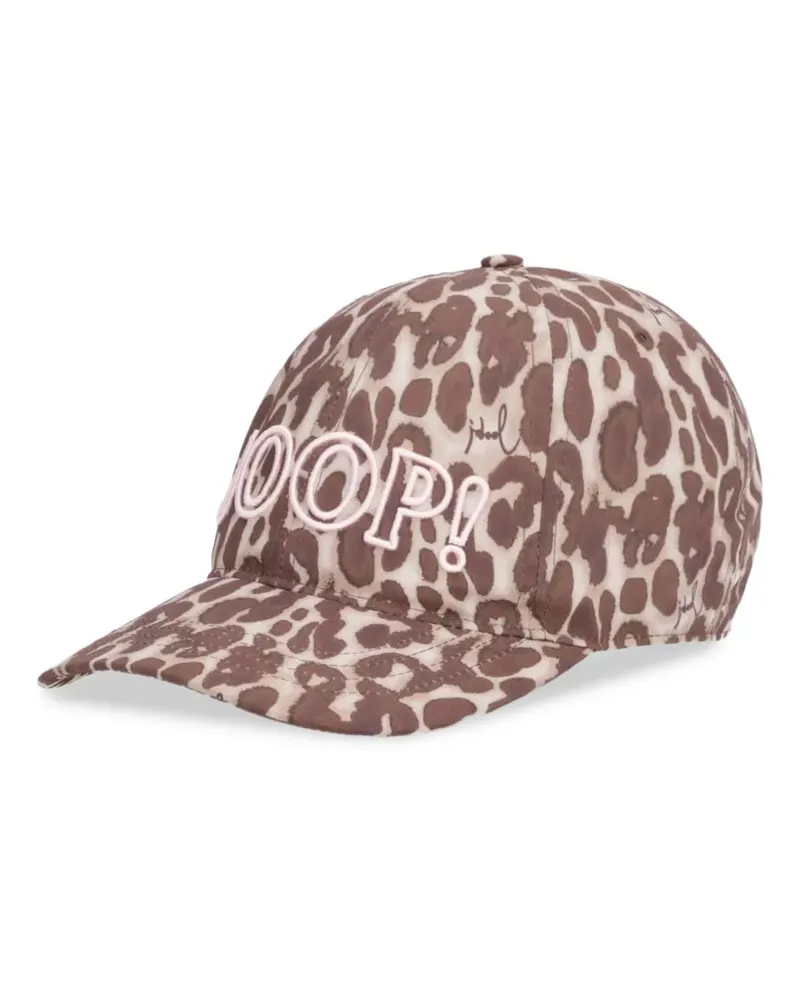 JOOP! Anahi leopard-print logo-embroidered cap - Braun Braun