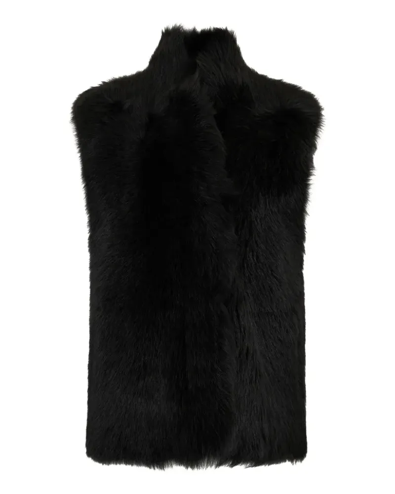 MOORER Kleid aus Pelz - Schwarz Schwarz