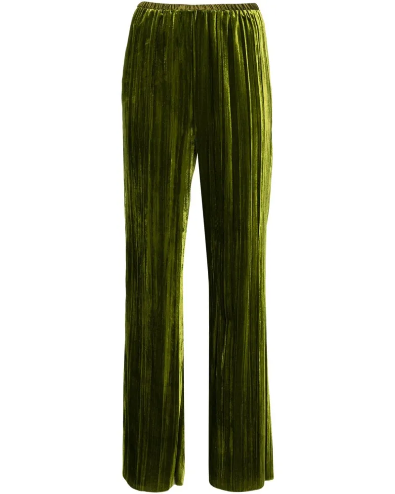 forte_forte Samthose mit Stretchbund - Grün Grün