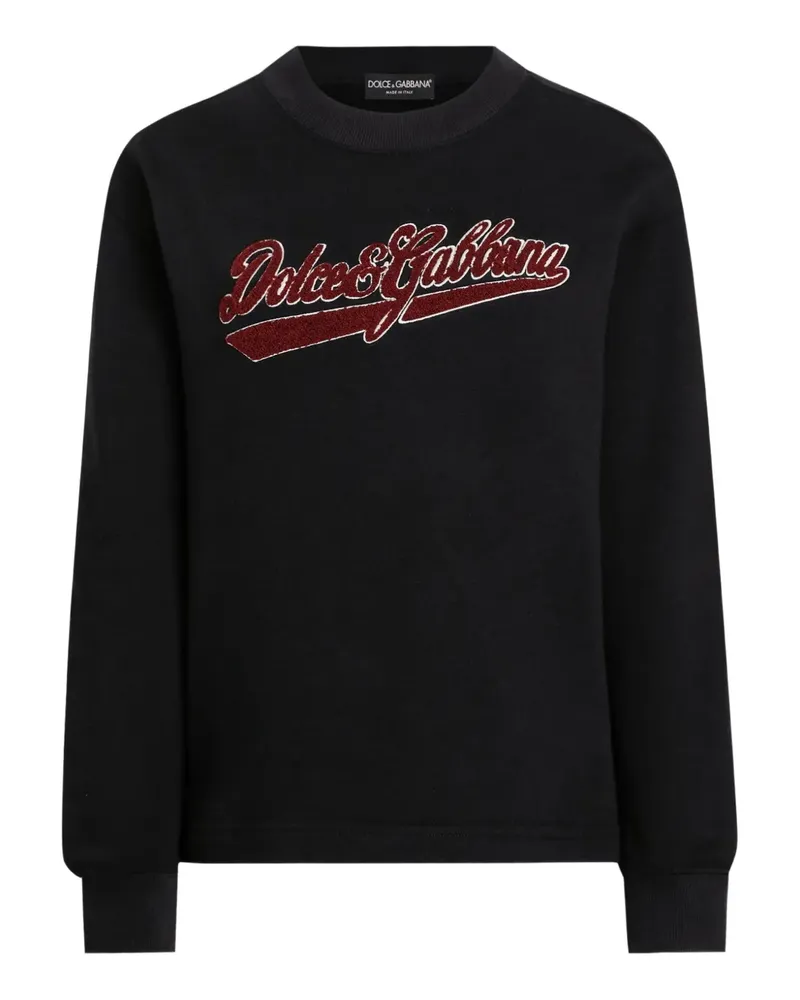 Dolce & Gabbana Sweatshirt mit Logo-Verzierung - Schwarz Schwarz
