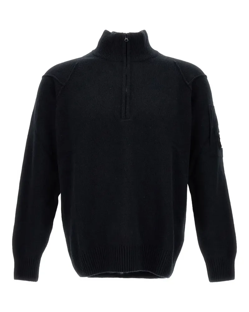 C.P. Company Pullover mit Lens-Detail - Schwarz Schwarz