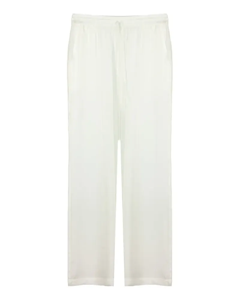 P.A.R.O.S.H. P.A.R.O H. Seidenhose mit Kordelzug - Weiß Weiß