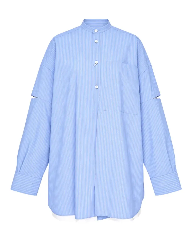 ENFÖLD layered striped shirt - Blau Blau