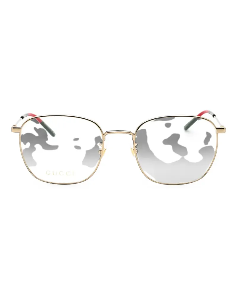 Gucci geometric-frame glasses - Gold Gold