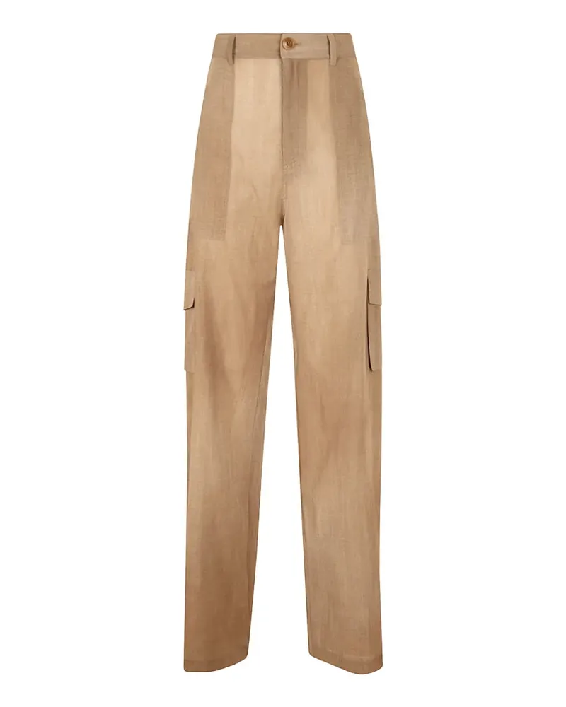 Ermanno Scervino sheer-panel cargo pants - Braun Braun