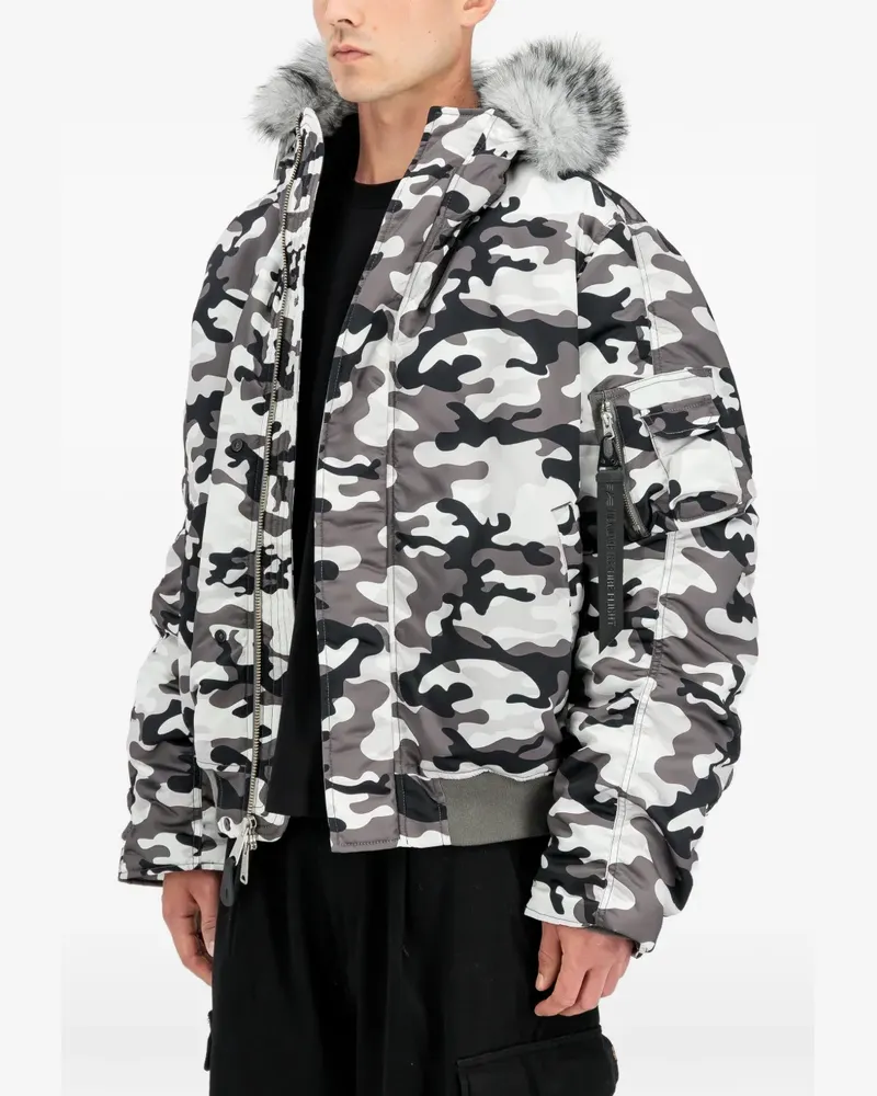 Alpha Industries N-2B Base Camo UV Oversized-Bomberjacke - Weiß Weiß