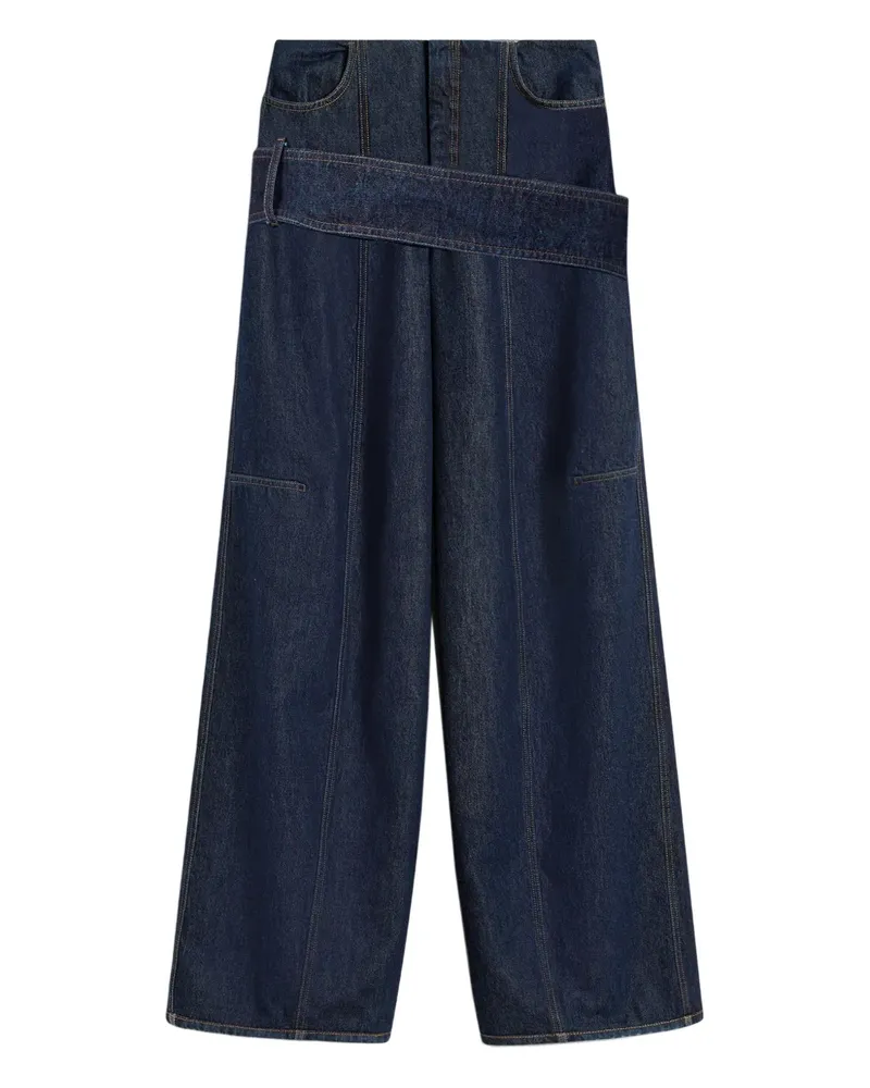 SPORTMAX Weite Aia Jeans mit Gürtel - Blau Blau