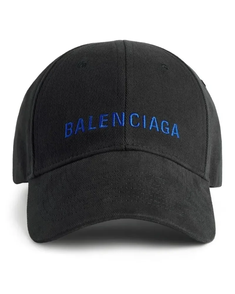 Balenciaga Baseballkappe mit Logo-Stickerei - Schwarz Schwarz