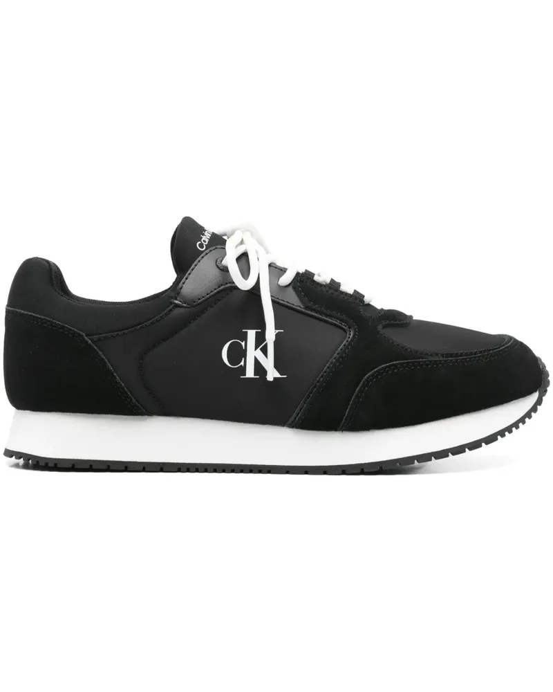 Calvin Klein Sneakers mit Logo-Print - Schwarz Schwarz