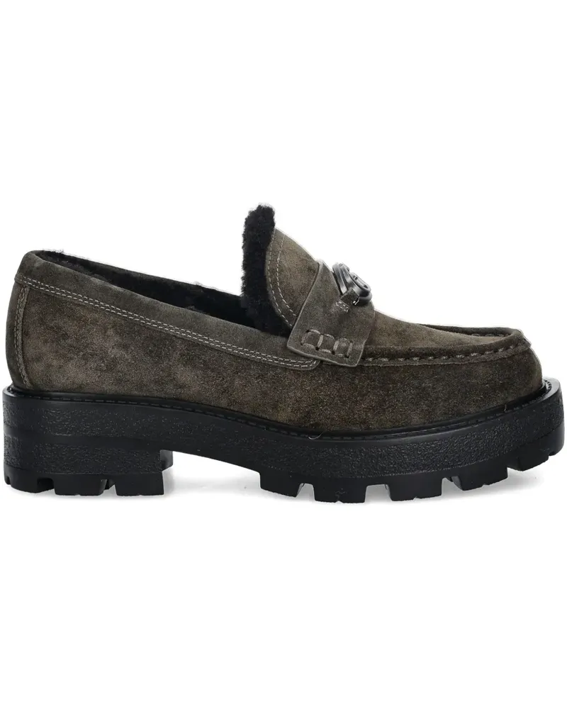 Guess Loafer mit Logo-Schild 45mm - Grau Grau