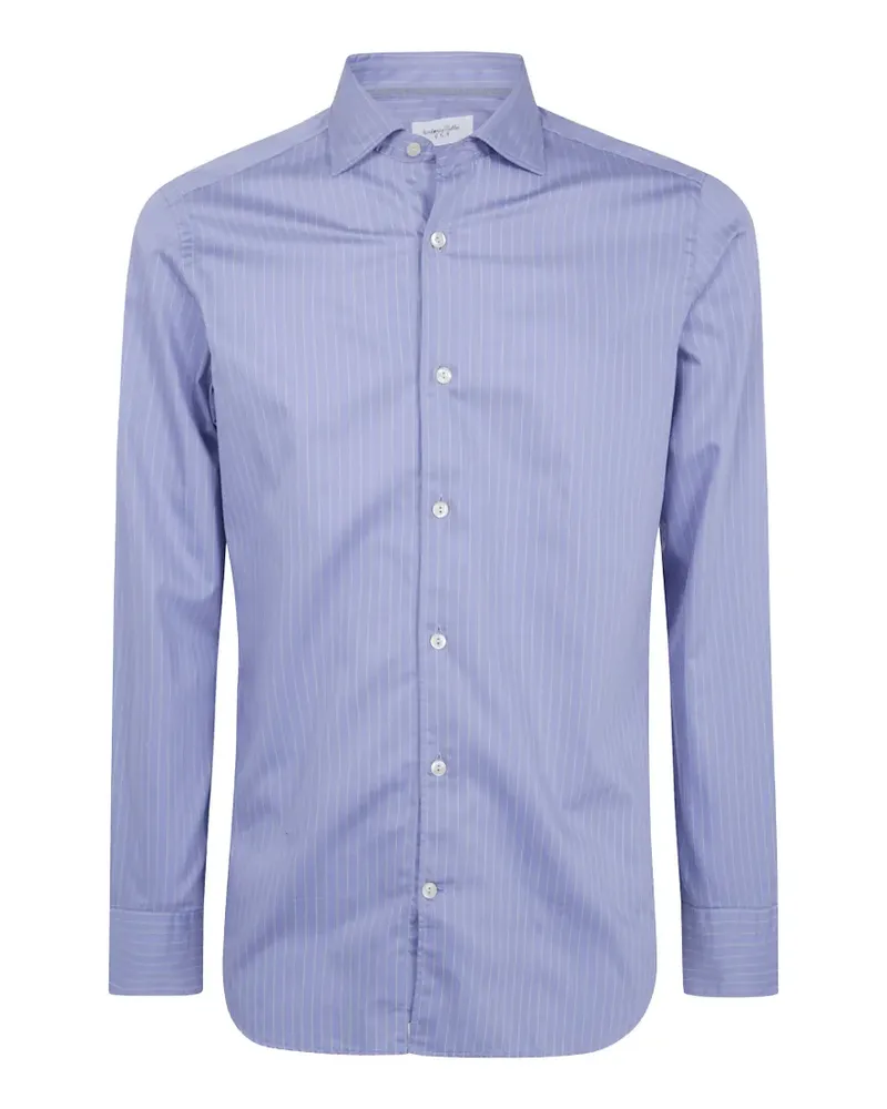Tintoria Mattei vertical-stripe long-sleeve shirt - Blau Blau