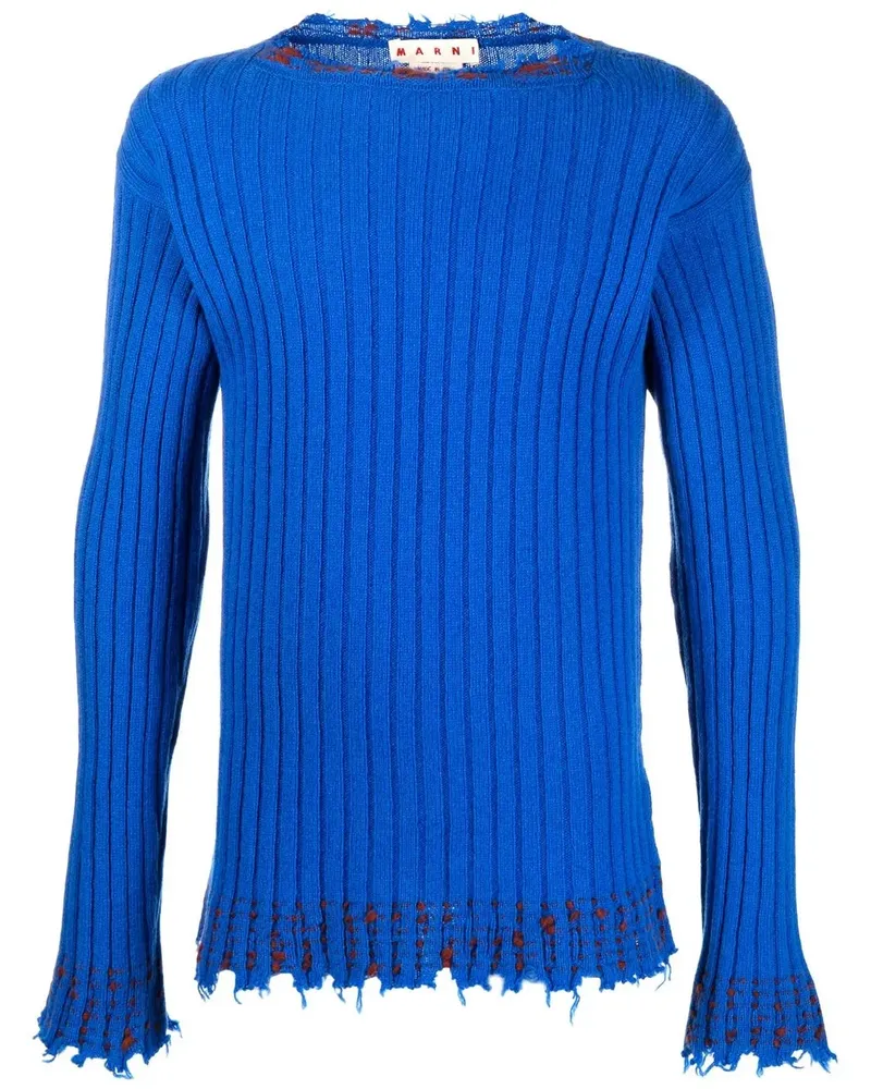 Marni Gerippter Pullover - Blau Blau