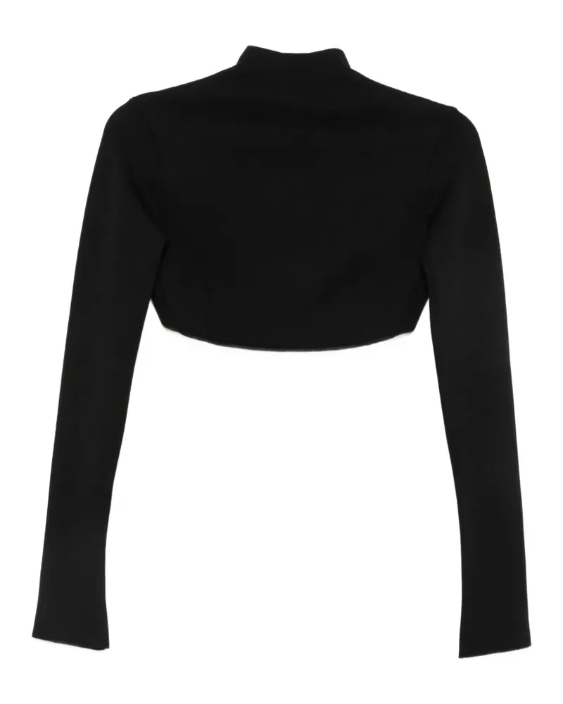 Thierry Mugler cut-out cropped top - Schwarz Schwarz