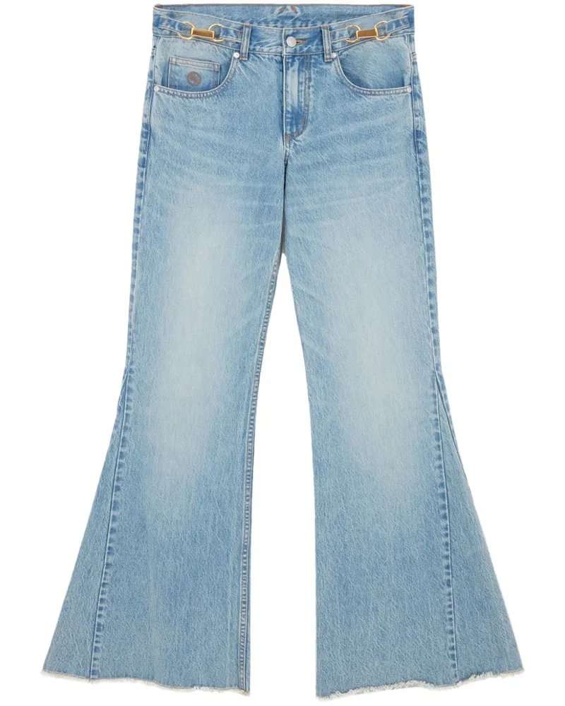 Stella McCartney Halbhohe Bootcut-Jeans - Blau Blau