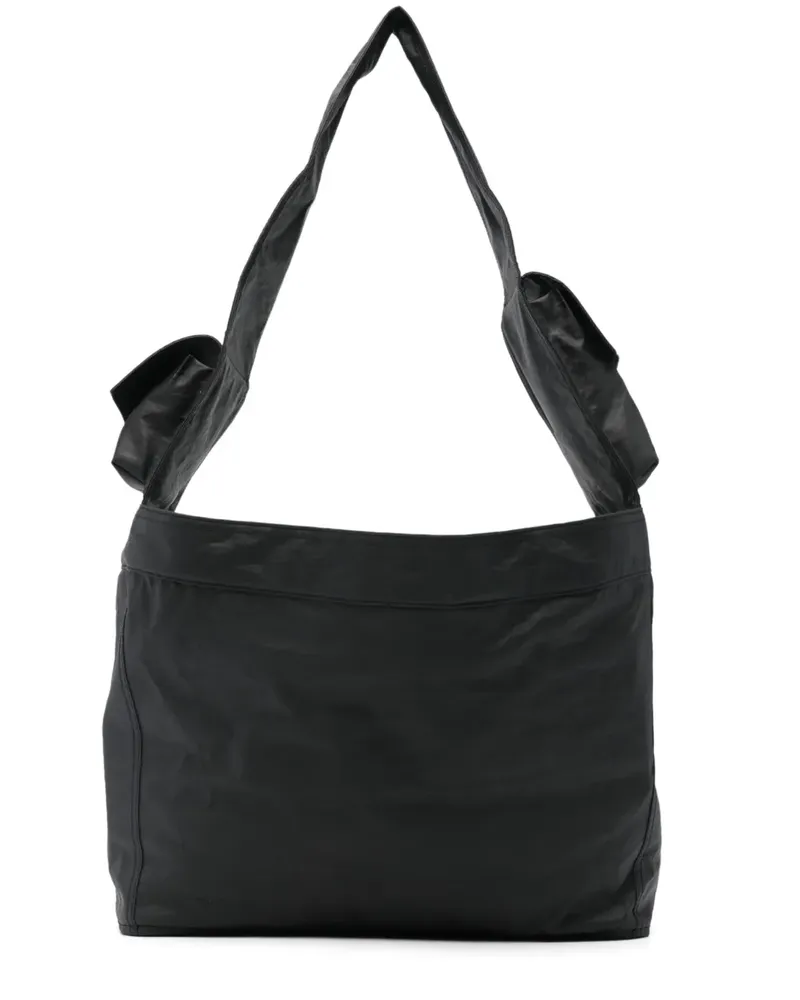 Y-3 large Newspaper flap-pocket tote bag - Schwarz Schwarz