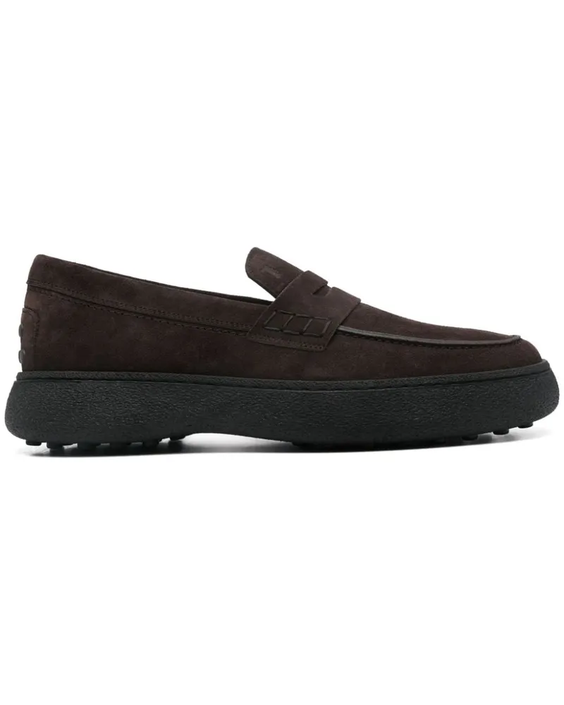 TOD'S Loafer aus Wildleder - Braun Braun