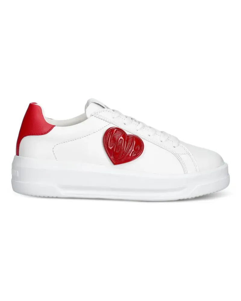 Moschino Sneakers mit Herz-Patch - Weiß Weiß