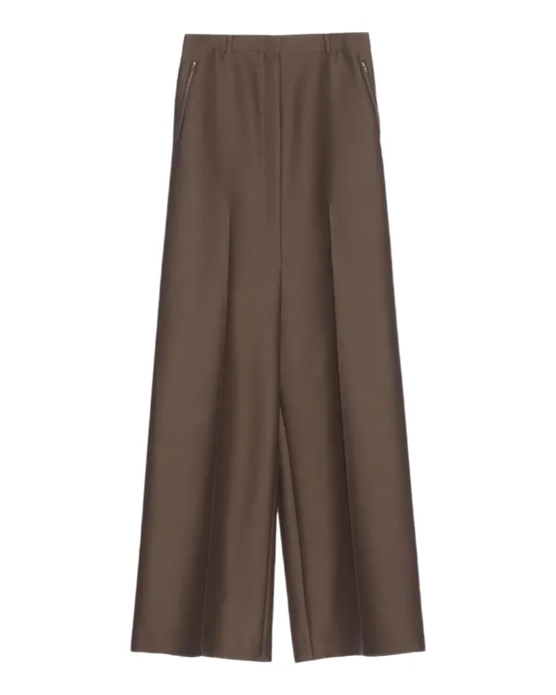 pushBUTTON Hose mit Reißverschlusstasche - Braun Braun