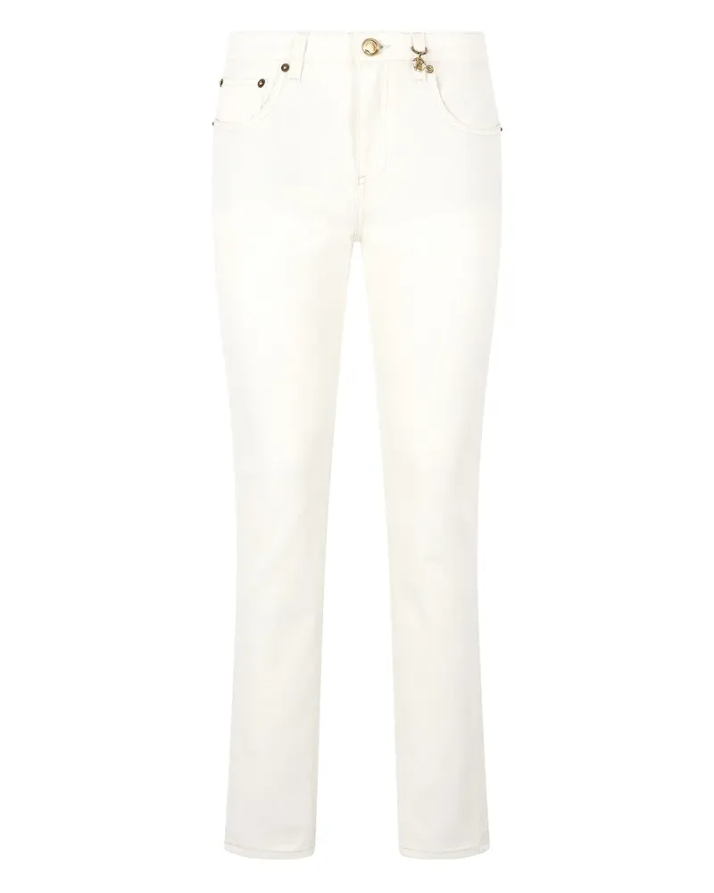 Roberto Cavalli High-Waist-Jeans im Distressed-Look - Nude Nude