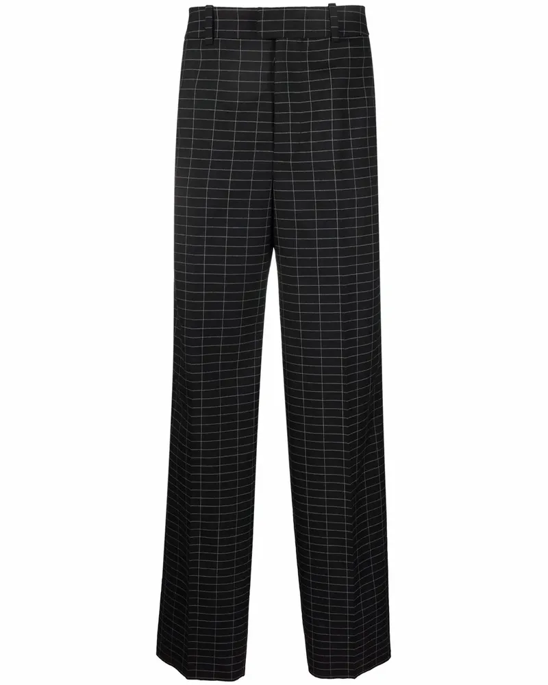 OFF-WHITE Gerade Hose mit Gittermuster - Schwarz Schwarz