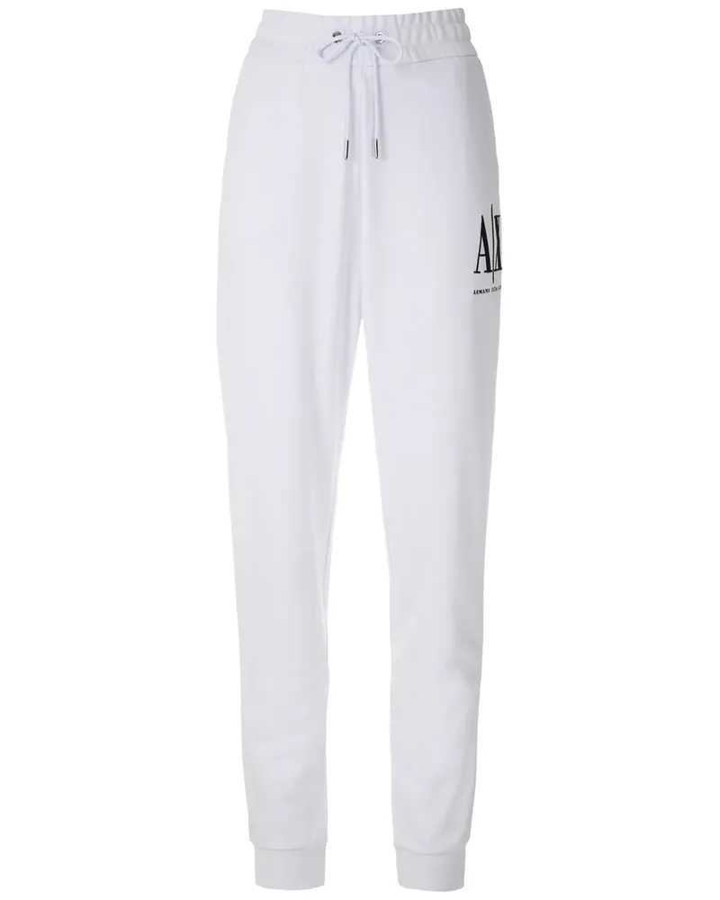 Armani Exchange Jogginghose mit Logo - Weiß Weiß