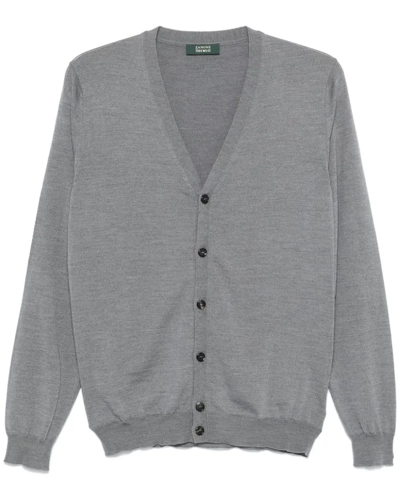Zanone Cardigan mit V-Ausschnitt - Grau Grau