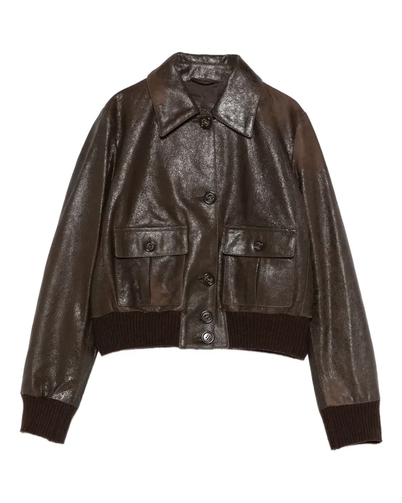 Valstar Bomberjacke aus Leder - Braun Braun