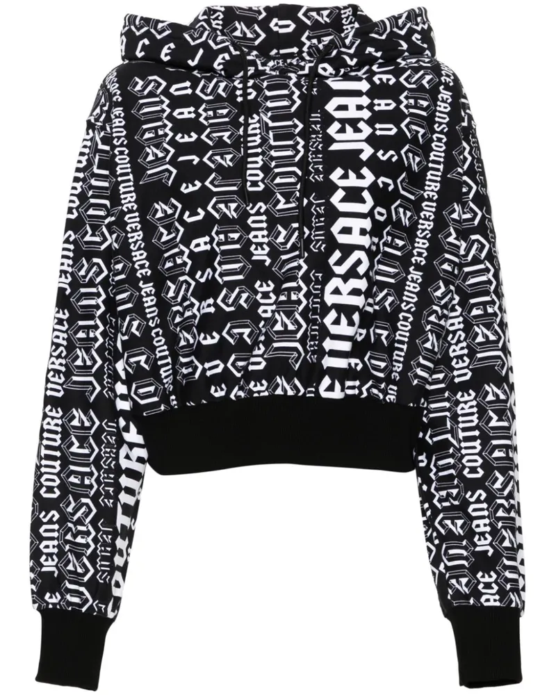 Versace Jeans Hoodie mit Logo-Print - Schwarz Schwarz