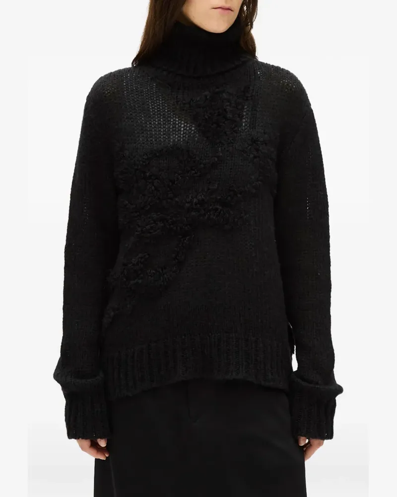 Ann Demeulemeester Fransina Rollkragenpullover - Schwarz Schwarz