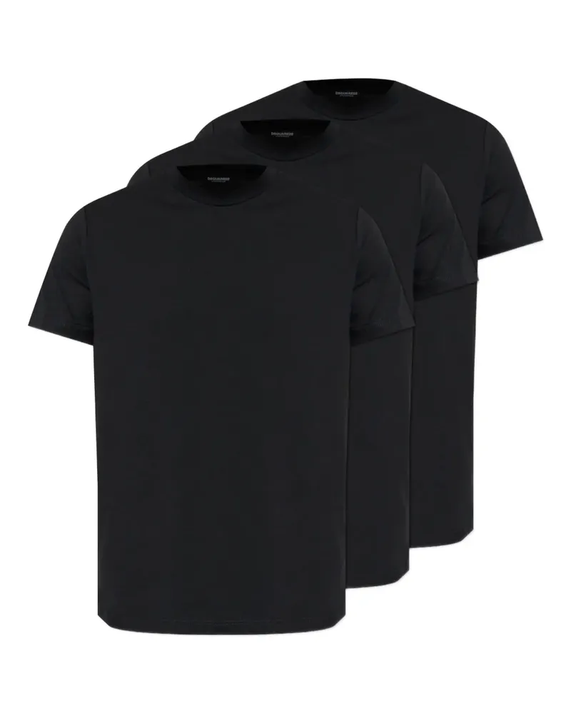 Dsquared2 cotton T-shirt (pack of three) - Schwarz Schwarz