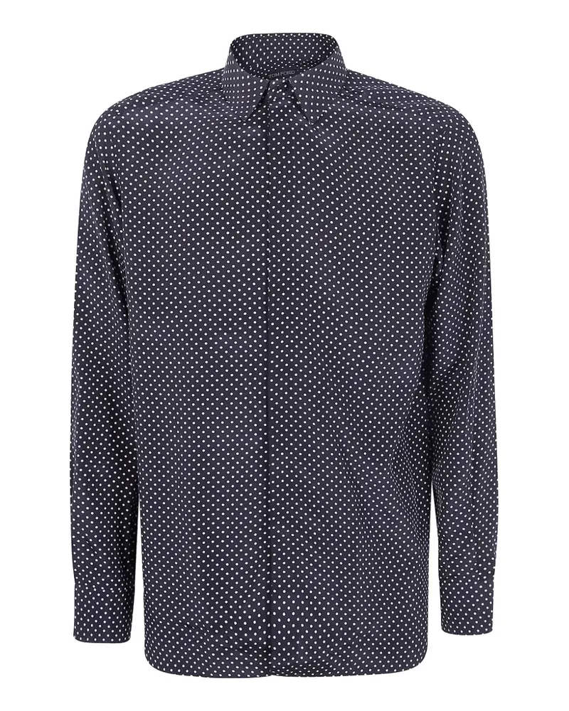 Tom Ford Hemd mit Polka Dots - Schwarz Schwarz