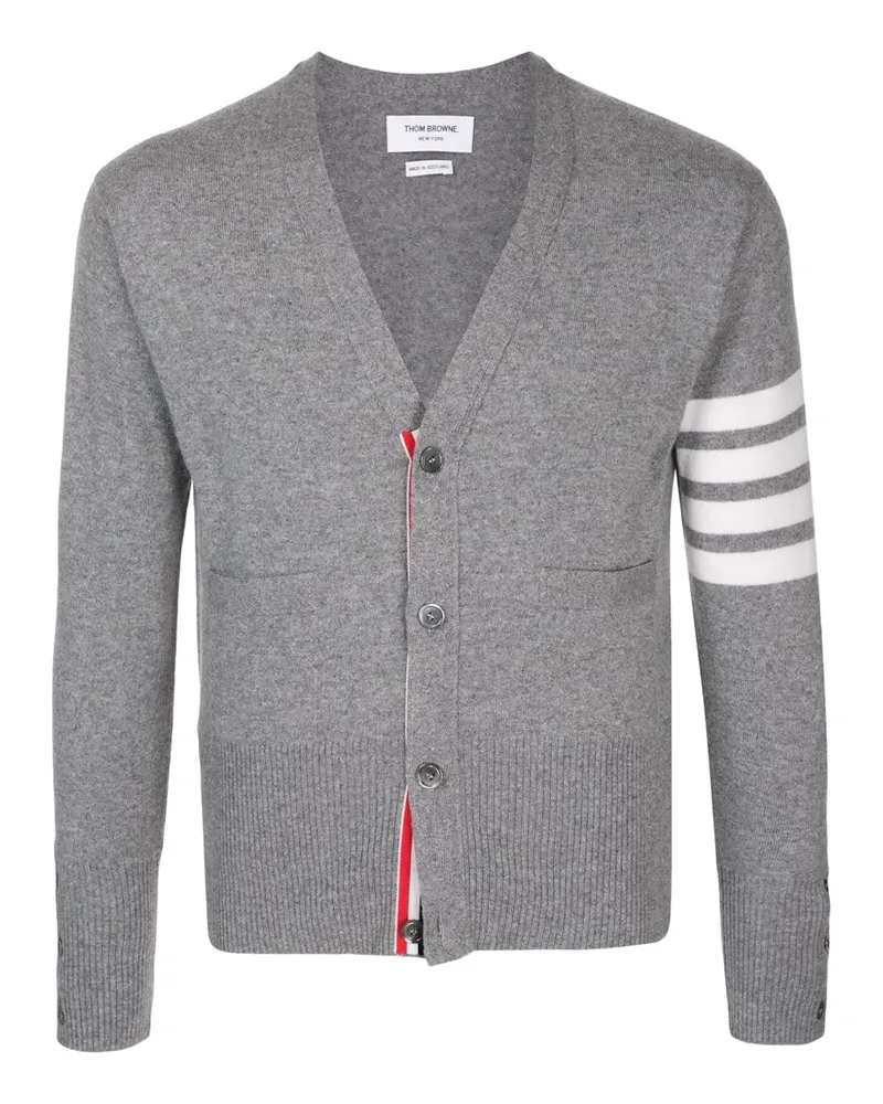 Thom Browne Kaschmircardigan mit V-Ausschnitt - Grau Grau