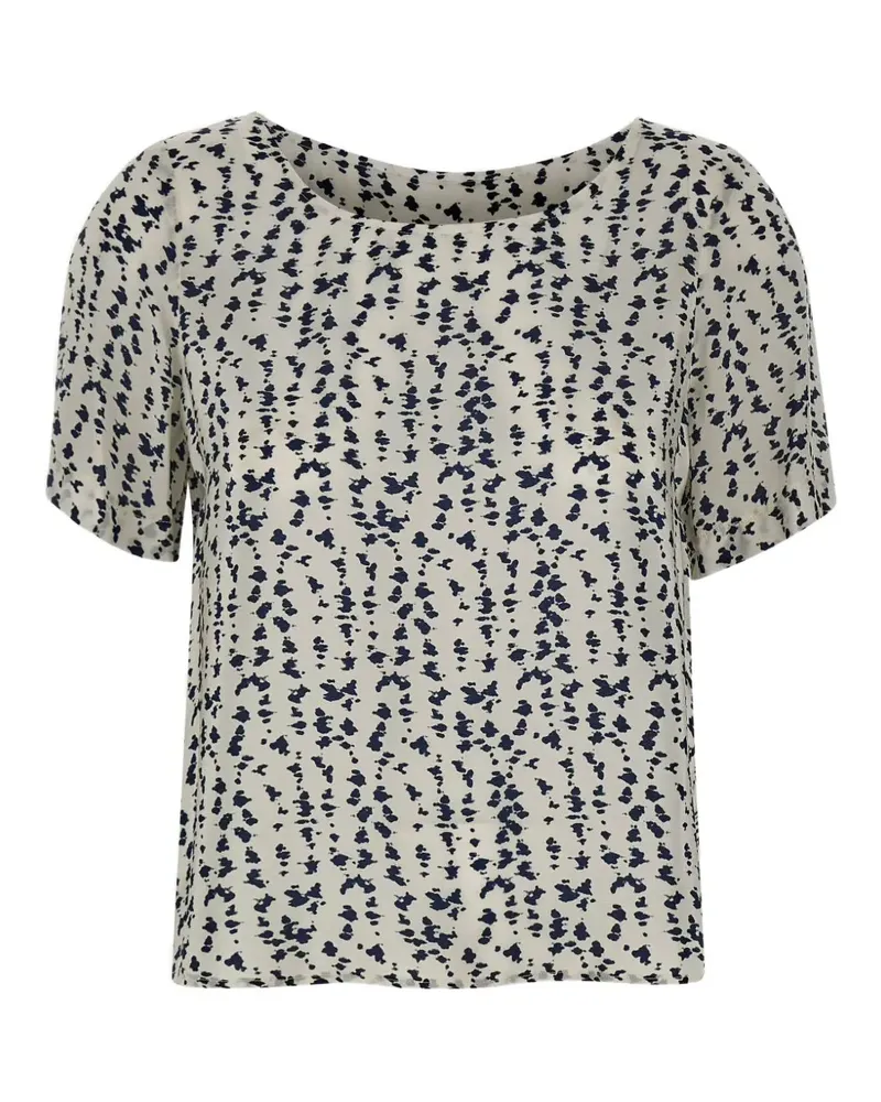 Kaos printed round-neck blouse - Nude Nude