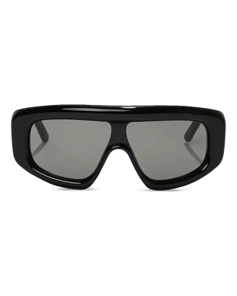 Palm Angels Carmel Sonnenbrille mit eckigem Gestell - Schwarz Schwarz