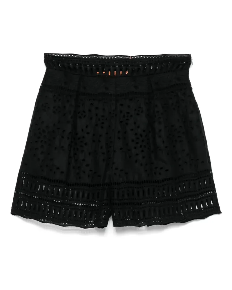 Ermanno Scervino Shorts mit Lochstickerei - Schwarz Schwarz