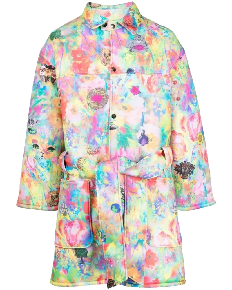 Liberal Youth Ministry Trenchcoat mit grafischem Print - Rosa Rosa