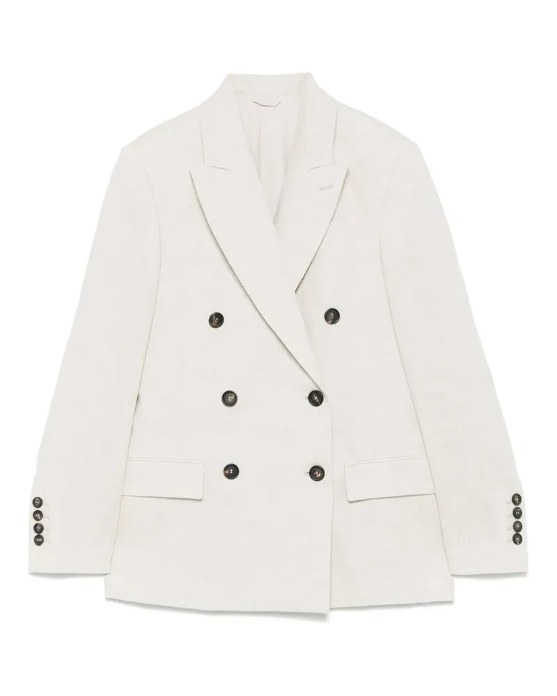 Brunello Cucinelli Blazer mit Lurex-Detail - Nude Nude