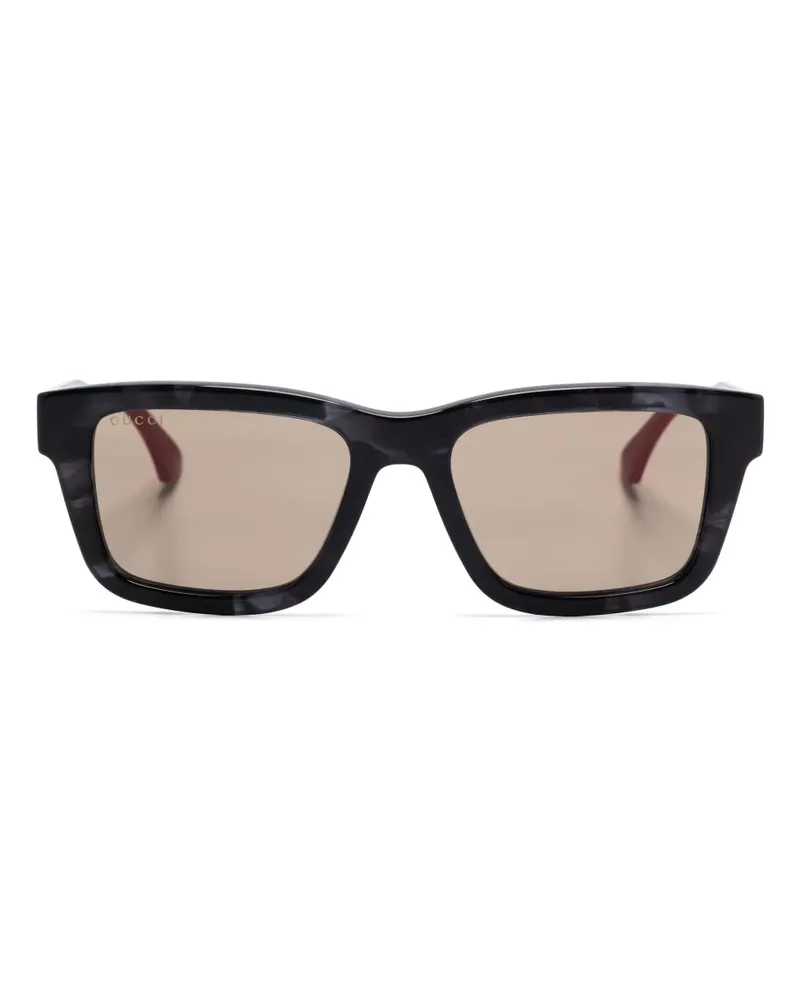 Gucci Sonnenbrille mit eckigem Gestell - Blau Blau