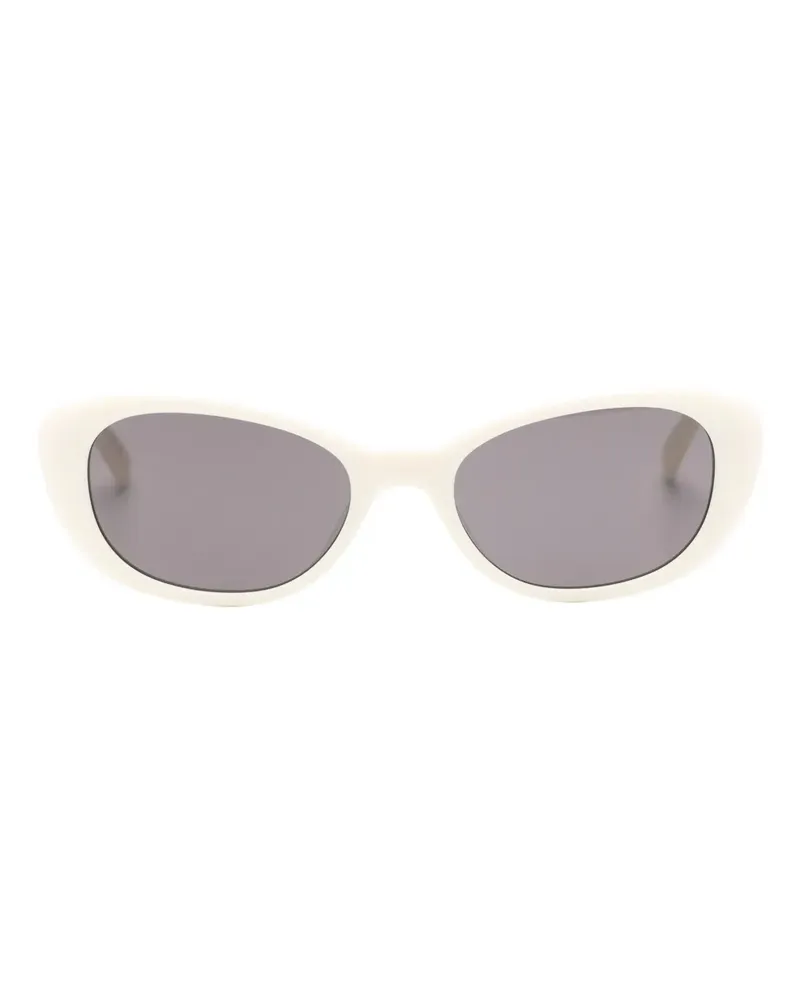 Saint Laurent oval-frame sunglasses - Weiß Weiß