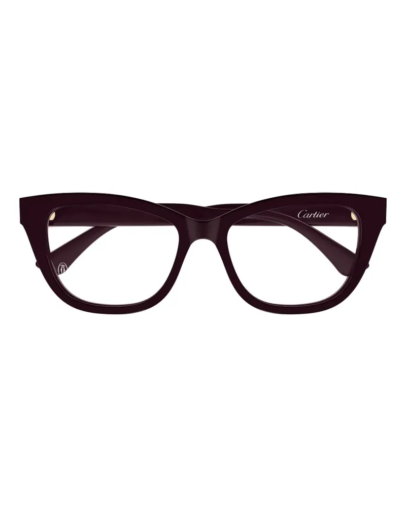 Cartier Cat-Eye-Brille mit Logo-Schild - Violett Violett