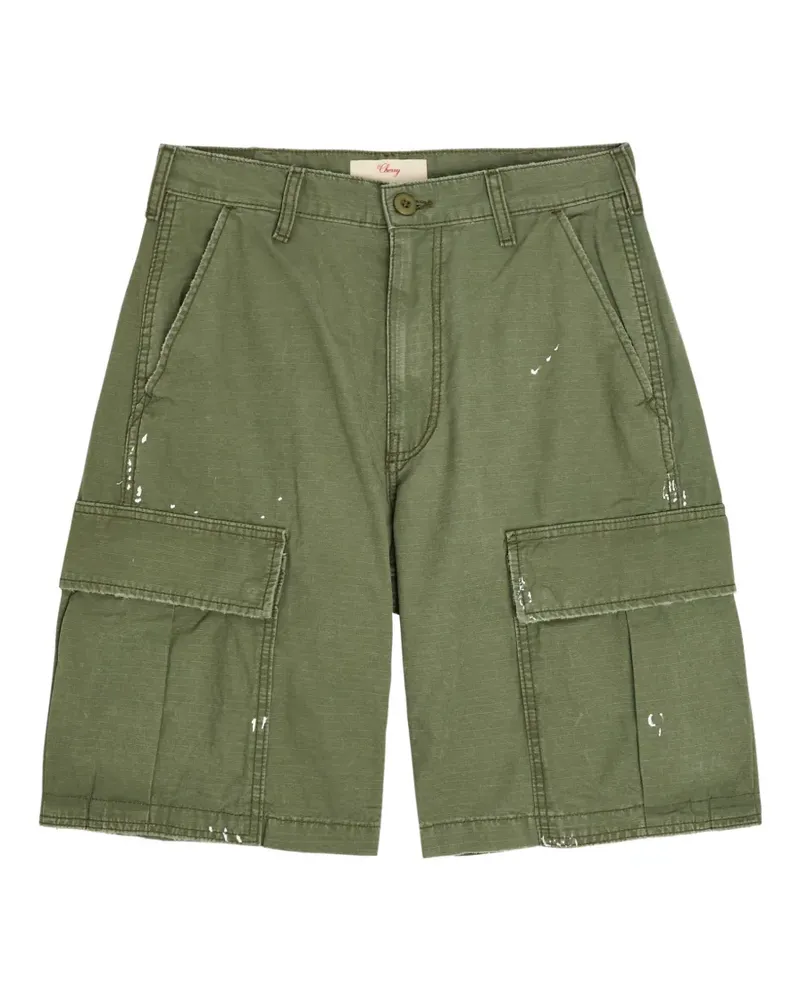 CHERRY LA Cargo-Shorts mit Farbklecks-Print - Grün Grün