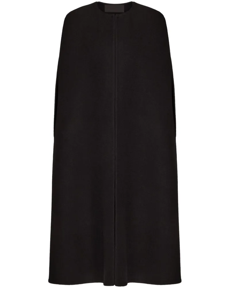 Valentino Garavani Fluffy Cape - Schwarz Schwarz