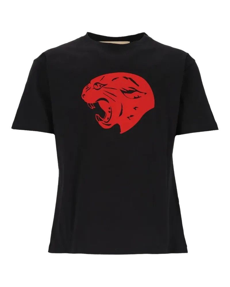 Valentino Garavani cotton T-Shirt with Panther print - Schwarz Schwarz
