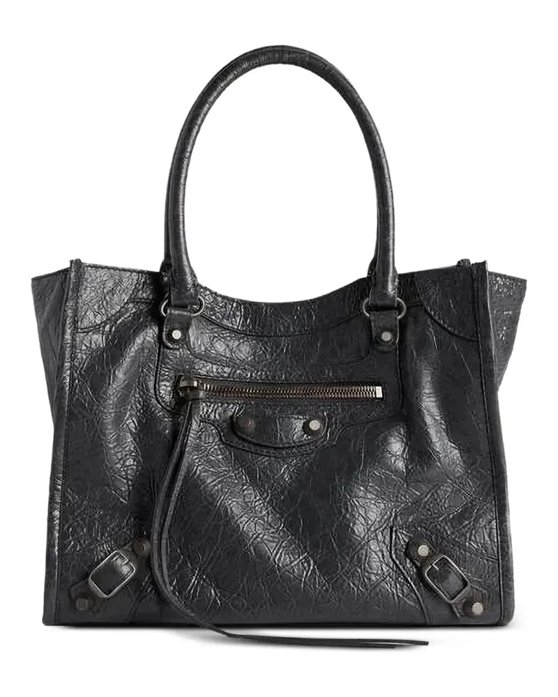 Balenciaga mini Le City leather tote bag - Schwarz Schwarz