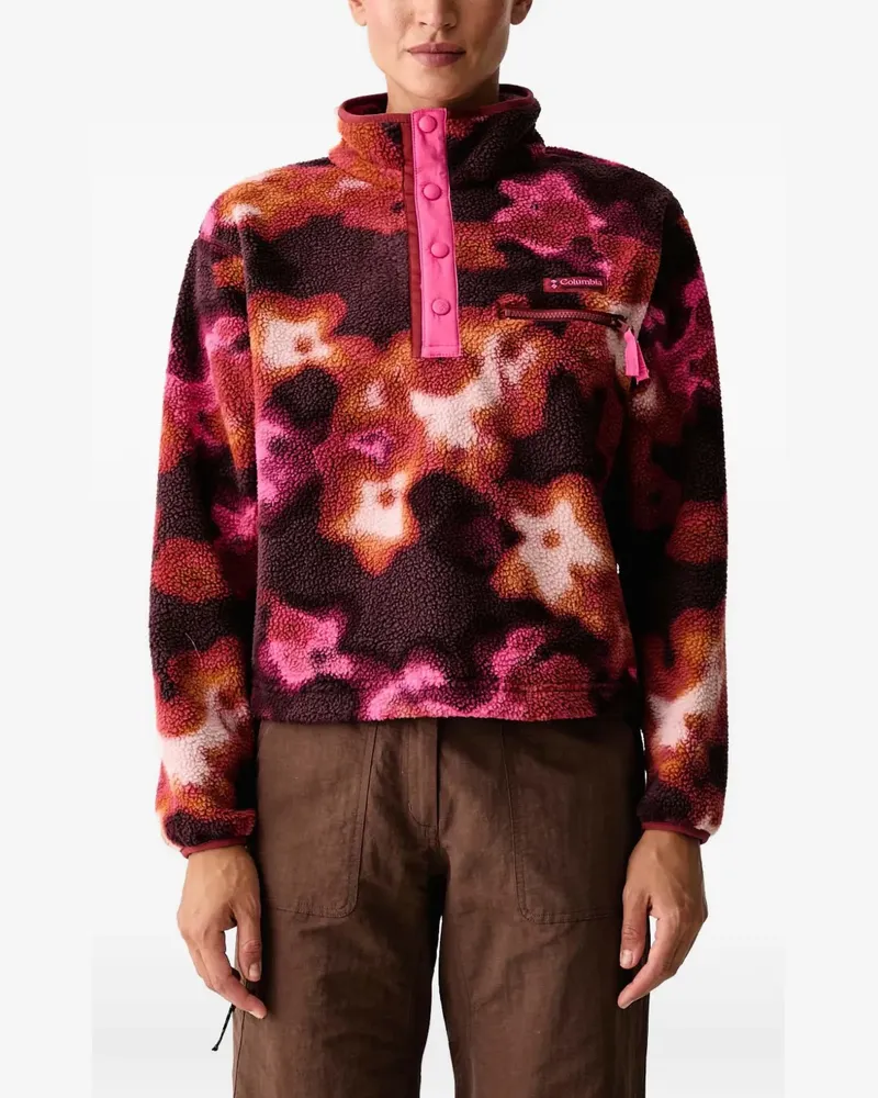 Columbia Sportswear Company Helvetia II Fleecepullover mit abstraktem Print - Rot Rot